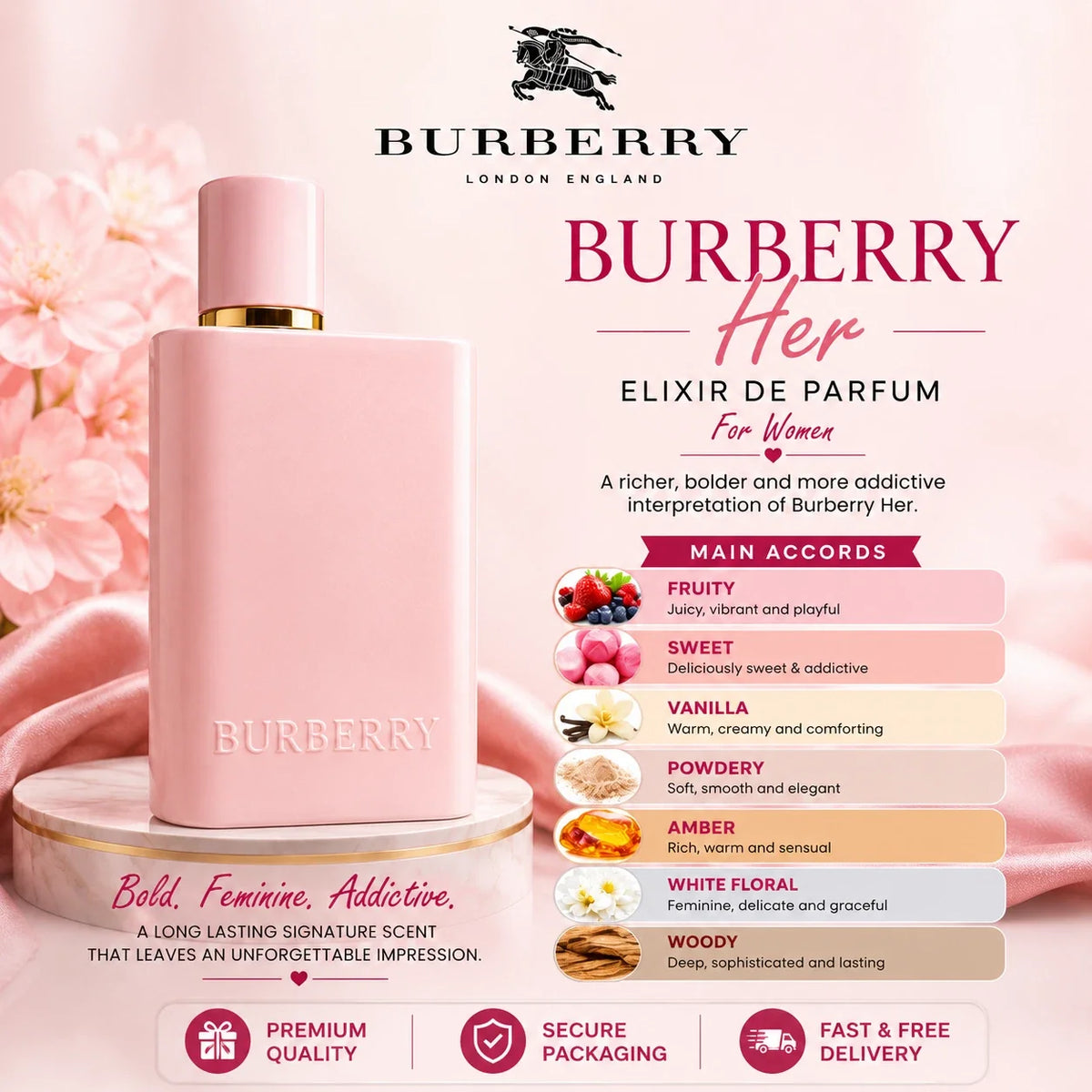 Burberry Her Elixir de Parfum for Women – 3.3 oz / 100ml – New Sealed